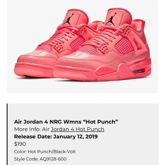 Air Jordan 4 Retro HOT PUNCH Size 8 Women’s RARE - Picture 1 of 10